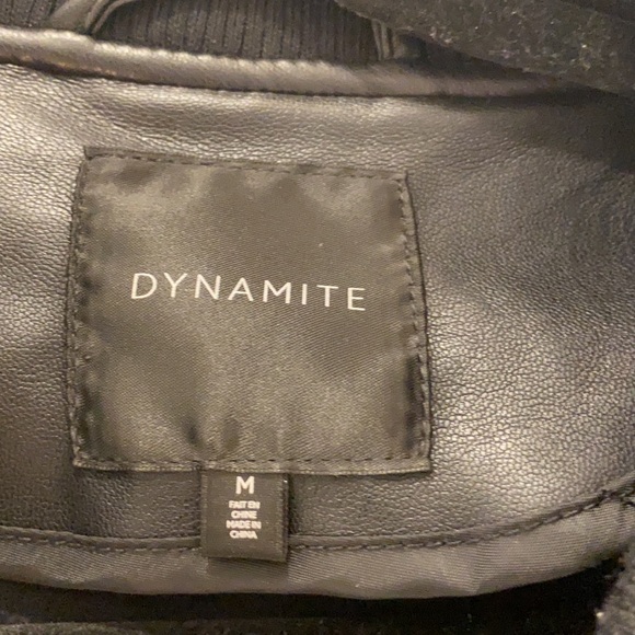 Dynamite Cropped leather jacket with pockets - Picture 2 of 2